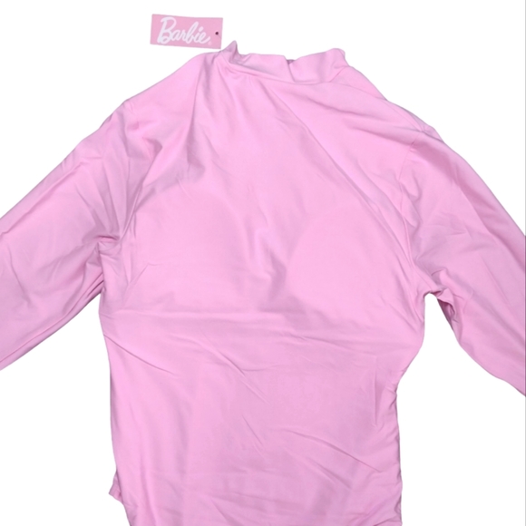 Barbie Womens Long Sleeve Bodysuit One Piece Swimsuit - Picture 5 of 6